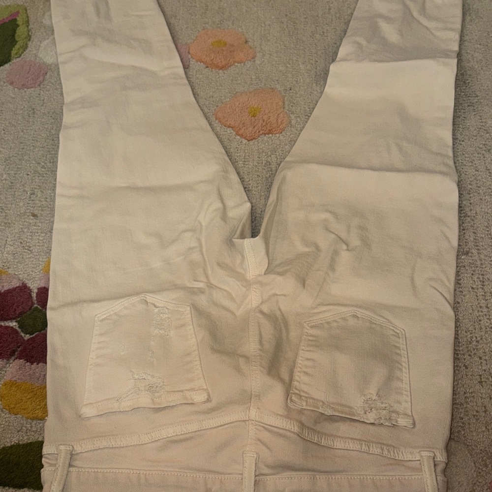 J Brand Women's Distressed Cream Ankle Jeans - Picture 11 of 16